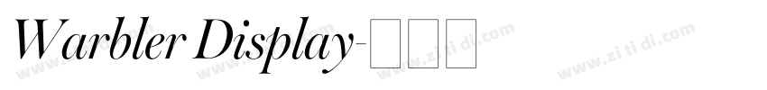 Warbler Display字体转换